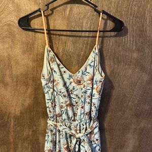 Leith Blue Floral Jumpsuit
